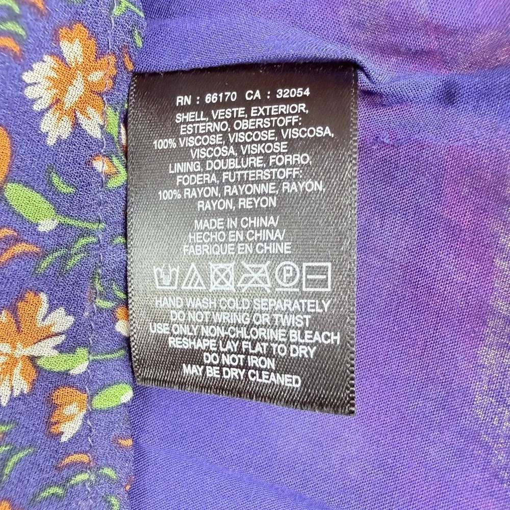 Anthropologie Meadow Rue‎ Midi Skirt Women's SZ-0 Prairie Floral Patchwork Boho